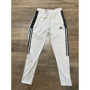ADIDAS Tiro 21 Mens S AEROREADY Zip Pocket Track Soccer Pants White Black GN5489